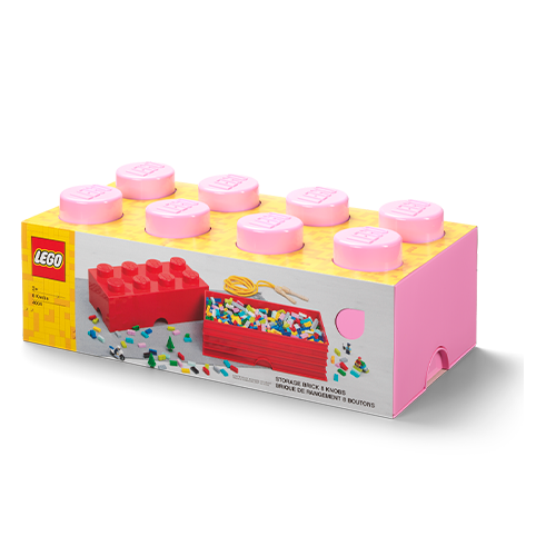 LEGO Storage Caja Almacenamiento Brick 8 Rosa Claro