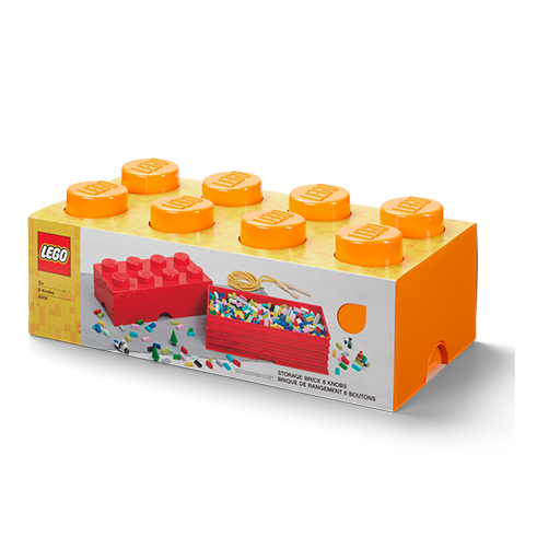 LEGO Storage Caja Almacenamiento Brick 8 Naranja