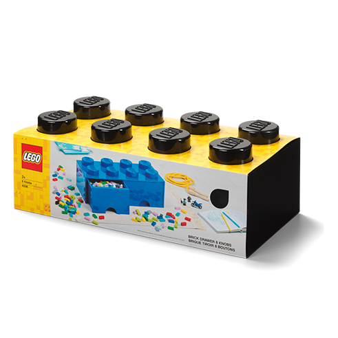LEGO Storage Cajón Almacenamiento Brick 8 Negro