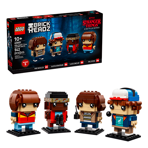 LEGO 40801 BrickHeadz Figuras de Mike, Dustin, Lucas y Will