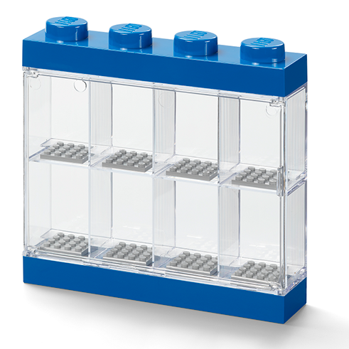 LEGO Storage Display Case 8 Minifigures Blue