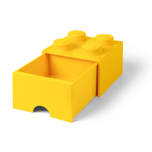 LEGO Storage 4-Stud Brick Drawer Yellow