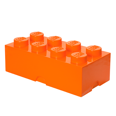 LEGO Storage Caja Almacenamiento Brick 8 Naranja