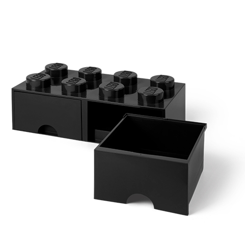 LEGO Storage Cajón Almacenamiento Brick 8 Negro