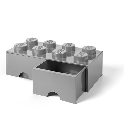 LEGO Storage Cajón Almacenamiento Brick 8 Gris Claro