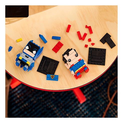 LEGO 40859 BrickHeadz Figuras de Superman y Batman de la Edad de Oro