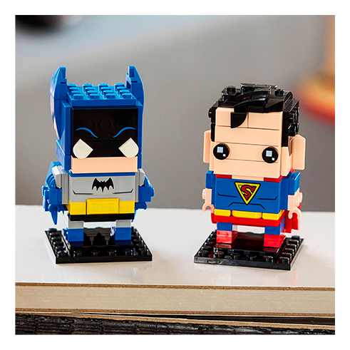 LEGO 40859 BrickHeadz Figuras de Superman y Batman de la Edad de Oro