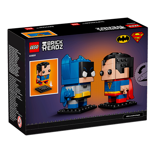 LEGO 40859 BrickHeadz Figuras de Superman y Batman de la Edad de Oro