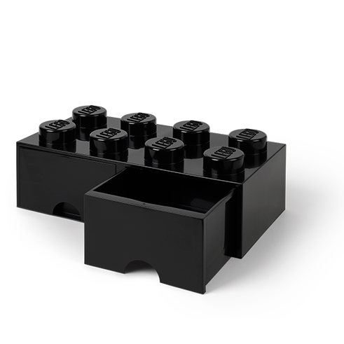 LEGO Storage Cajón Almacenamiento Brick 8 Negro