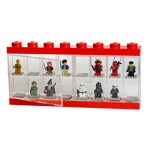 LEGO Storage Display Case 16 Minifigures Red
