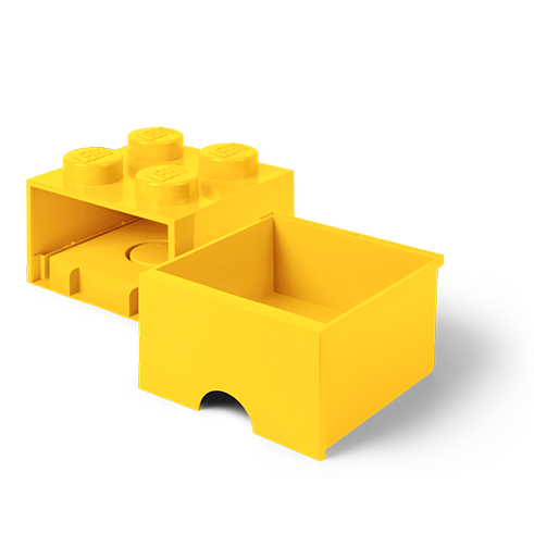LEGO Storage 4-Stud Brick Drawer Yellow