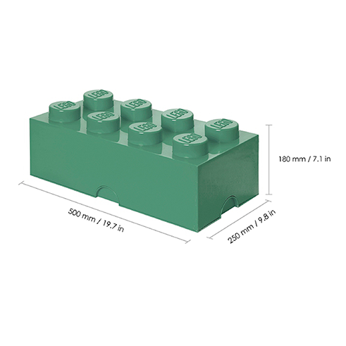 LEGO Storage Caja Almacenamiento Brick 8 Verde