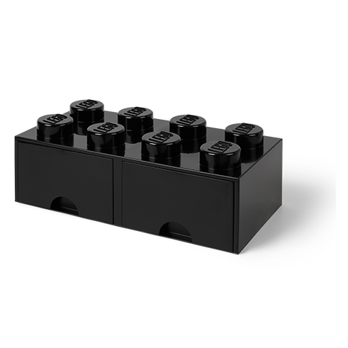 LEGO Storage Cajón Almacenamiento Brick 8 Negro