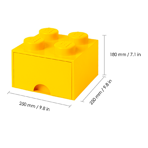 LEGO Storage 4-Stud Brick Drawer Yellow