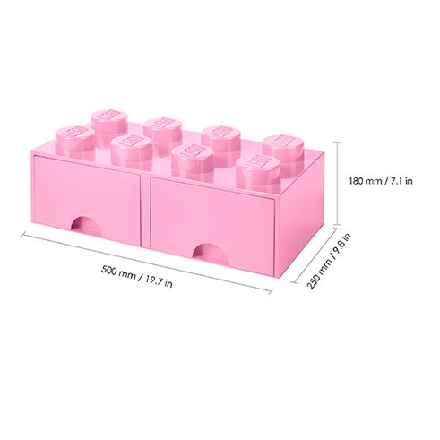 LEGO Storage Cajón Almacenamiento Brick 8 Rosa Claro